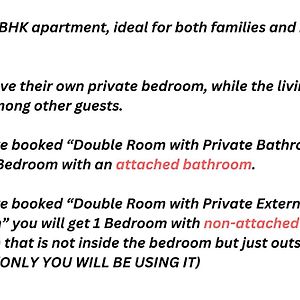 Double Room Private External Bathroom [ a 3BHK]